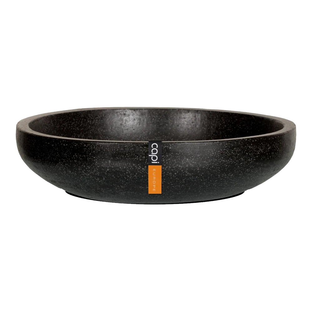 Capi Plantenschaal Lux Terrazo - D37 X H9cm - Zwart