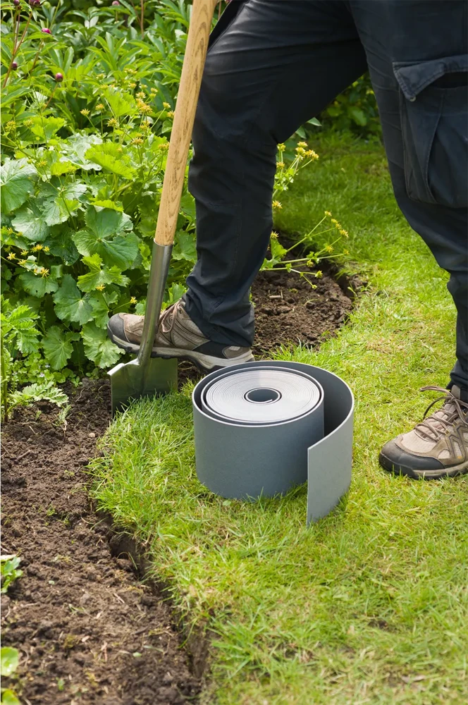 Tuinborderrand PE Grijs 3mm - 10x0,15m - Nature - Afbeelding 2