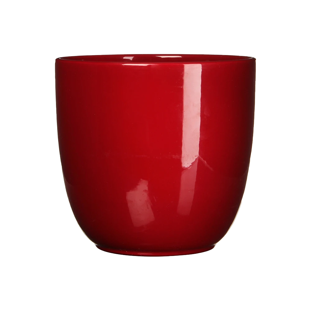 Bloempot Tusca - D28 X H25cm - Donkerrood