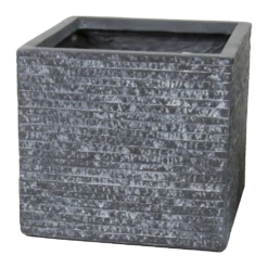 Plantenbak Utah Cubi - L20.5 X B20.5 X H22cm - Donkergrijs