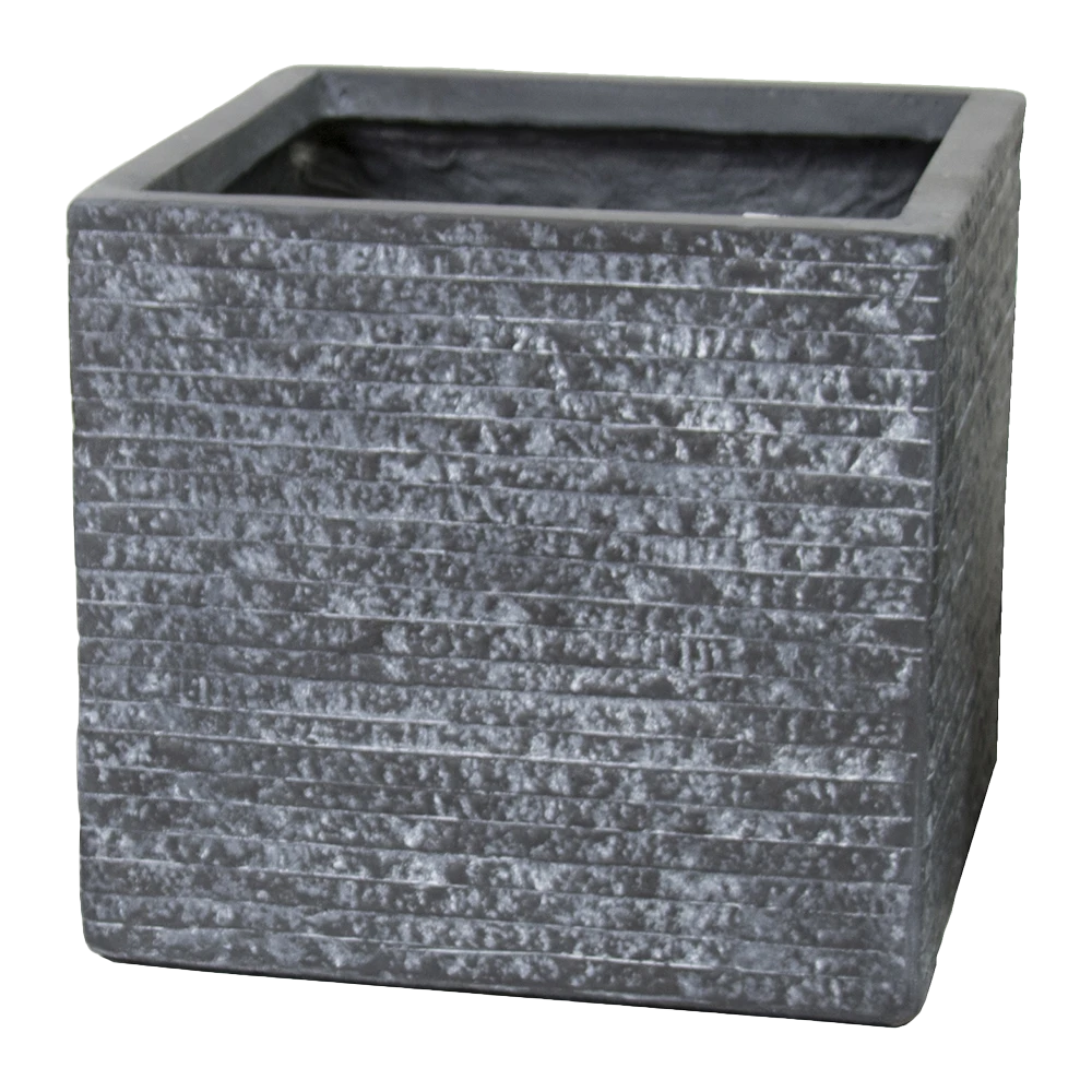 Plantenbak Utah Cubi - L20.5 X B20.5 X H22cm - Donkergrijs