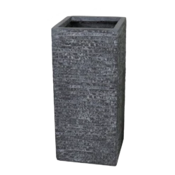 Plantenbak Utah Cubihi - L23 X B23 X H50cm - Donkergrijs