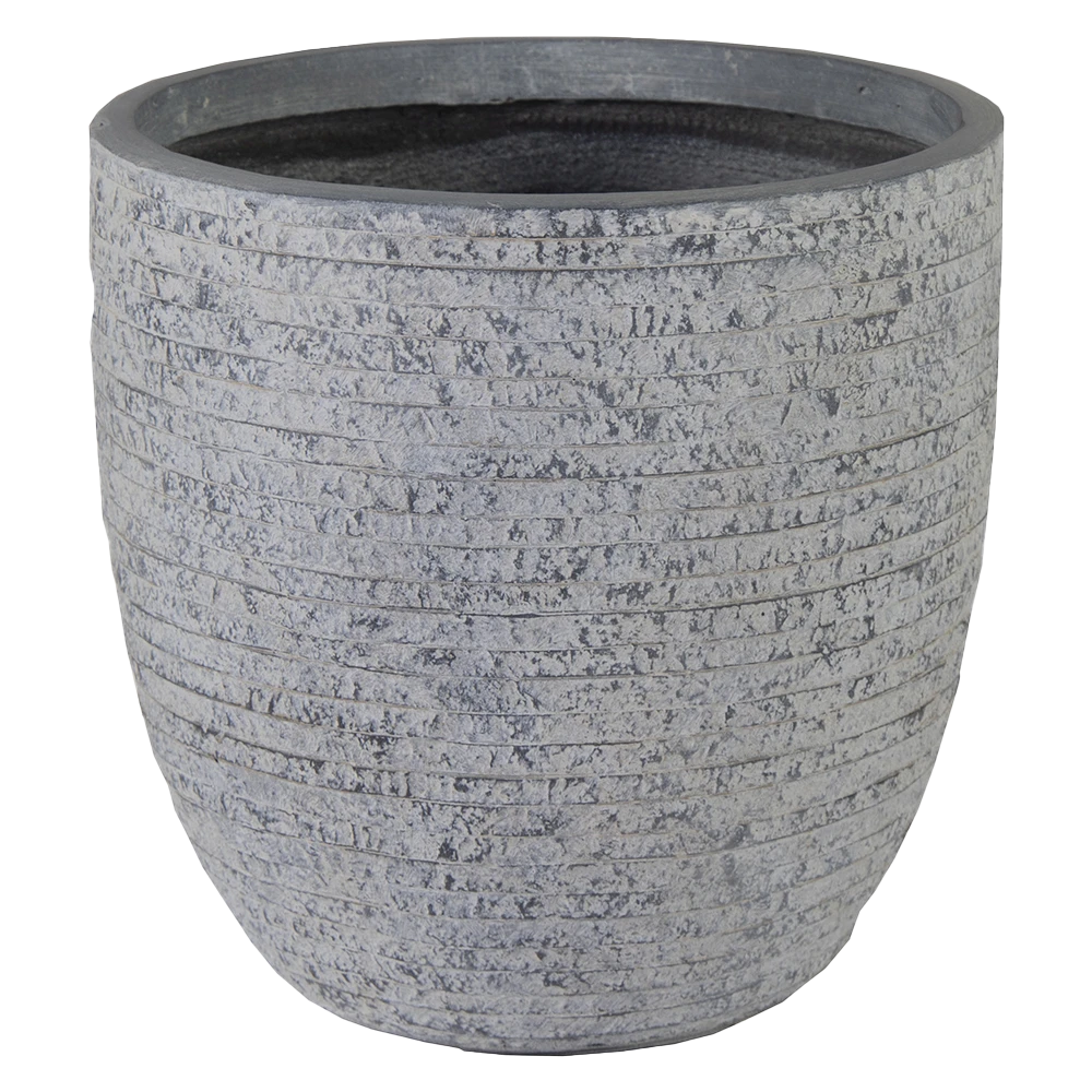 Bloempot Utah Egg Washed - D45 X H43cm - Grijs