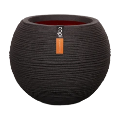 Capi Bloempot Hoog Nature Rib NL - D40 X H32cm - Zwart