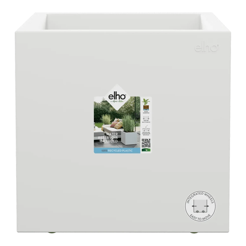 Elho Vivo Next Vierkant Wielen 40cm - Wit - Afbeelding 4