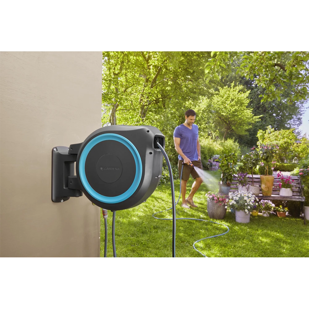 Wandslangenbox RollUp - M/L - 25m - Blauw - Gardena - Afbeelding 6