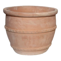Bloempot Whitewash Greek Egg - D37 X H34cm - Oranje